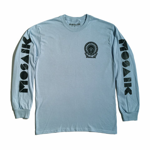 MOSAIK Work Chief Light Blue/Black Long Sleeve T-Shirt Limited Edition - Small